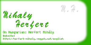 mihaly herfert business card
